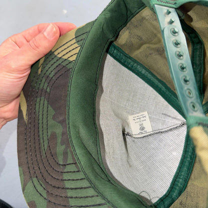 Harley Davidson USA Camo VTG Hat Baseball Cap Snapback Military Woodland RARE