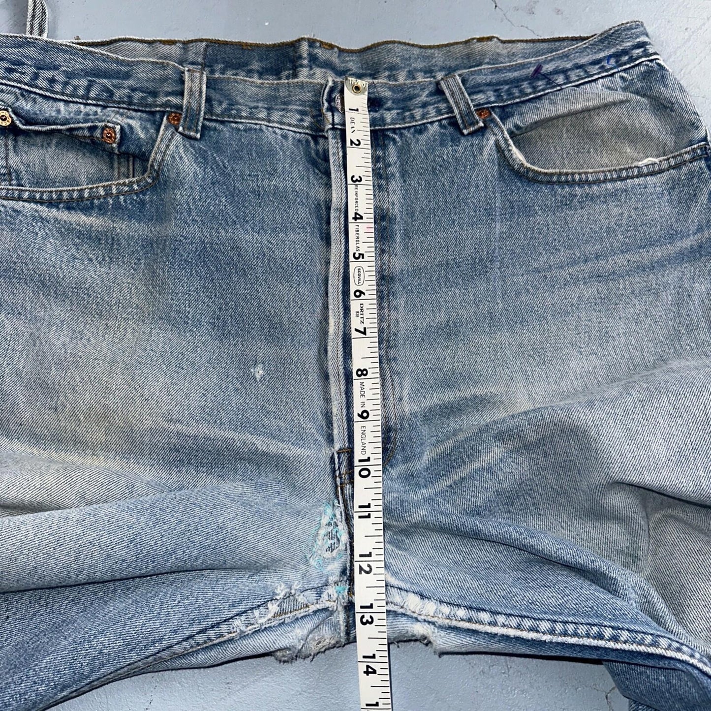 Levis 501 Vintage 90s USA XX Straight Leg Jeans Blue Light Wash 40x36 Act 36x31