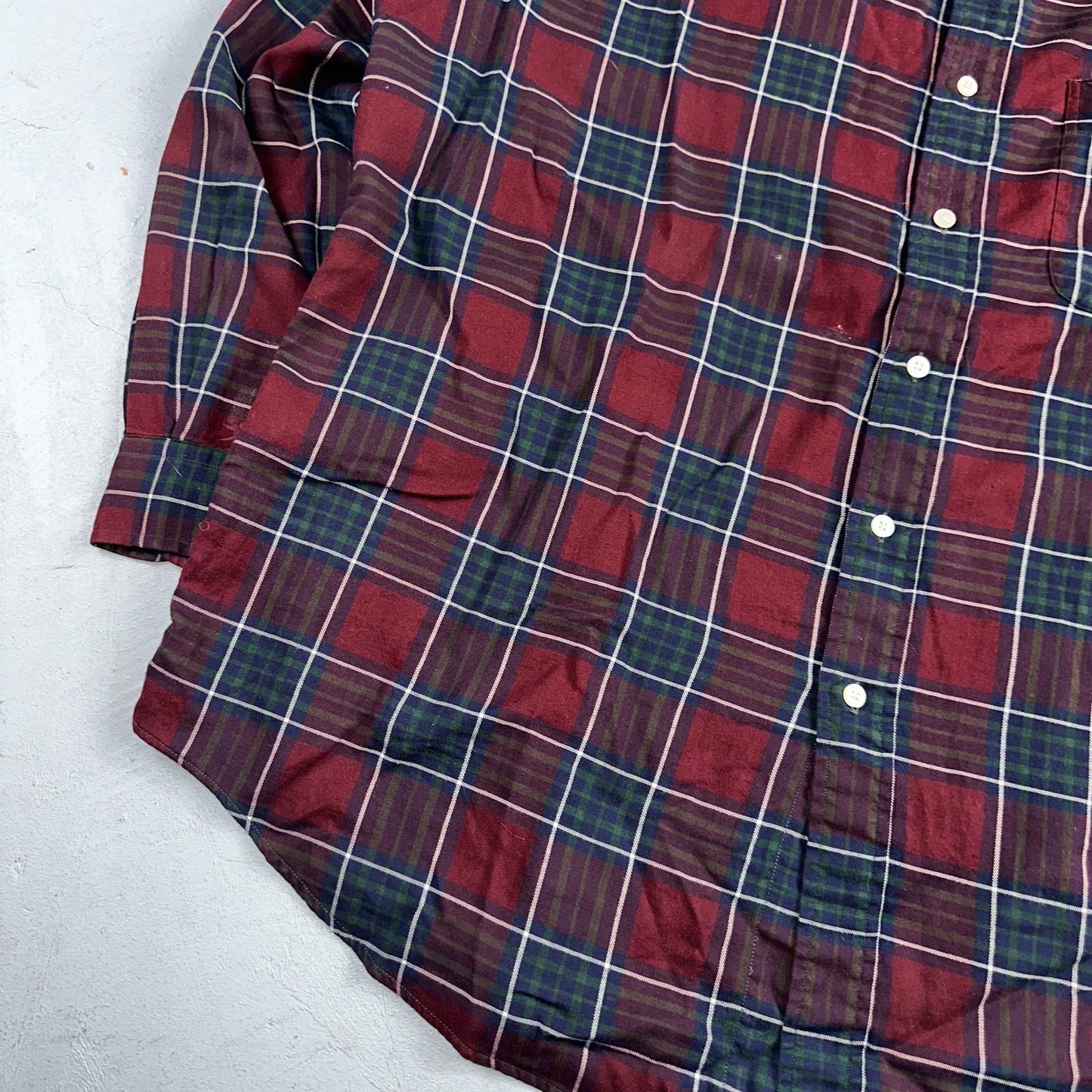 Vintage Polo Ralph Lauren Shirt Mens Large Red Blue Plaid Tilden Golf Crest