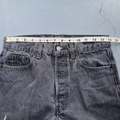 Levis 501 Vintage 80s USA XX Straight Leg Jeans Black Light Wash 30x32 Act 28x26