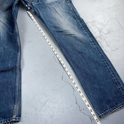 Levis 501 Vintage Y2K Mexico Straight Leg Jeans 36x36 90s Med Wash Act 36x32