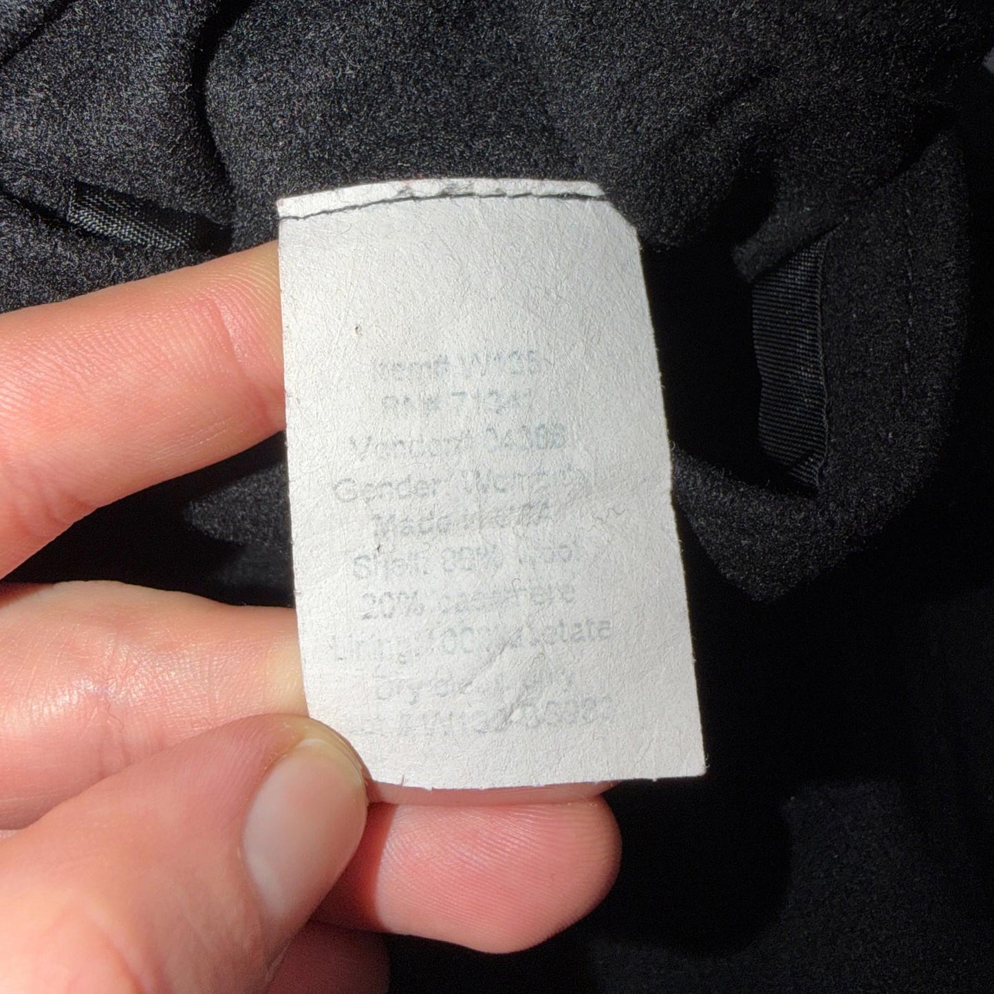 VTG LL Bean Blazer Womens 12P Black Wool Cashmere Blend 2 Button Jacket