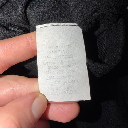 VTG LL Bean Blazer Womens 12P Black Wool Cashmere Blend 2 Button Jacket