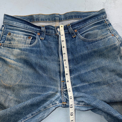 Levis 501 Vintage 80s Redline Selvedge USA XX Jeans Light Wash 34x30 Act 33x28