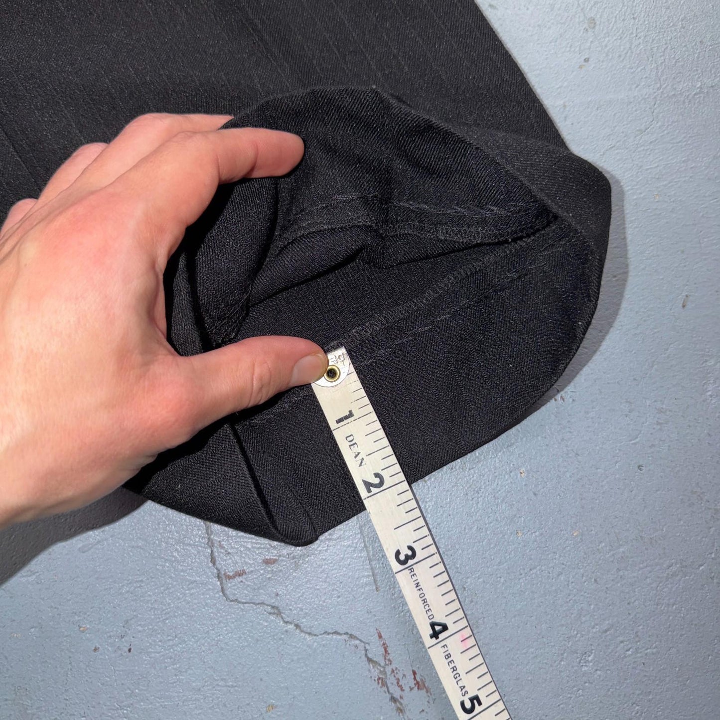 VTG 1950s Wool Pinstripe Trousers England 50s Button Fly Pants Bib Rockabilly