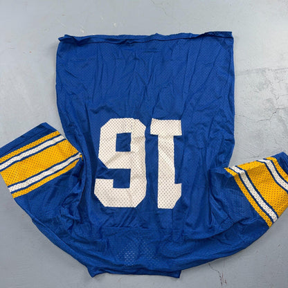 Delaware 16 Fan Jersey #16 Phoenix Sportswear M Blue Yellow Sports V Neck