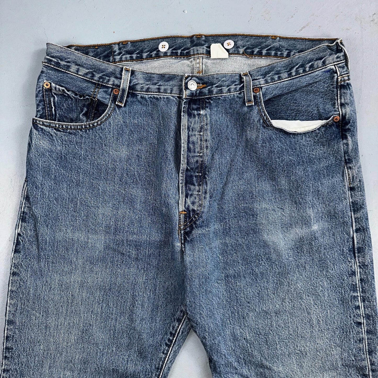 Levis 501 Vintage 90s XX Straight Leg Jeans Y2K Light Wash 40x30 Act 37x30