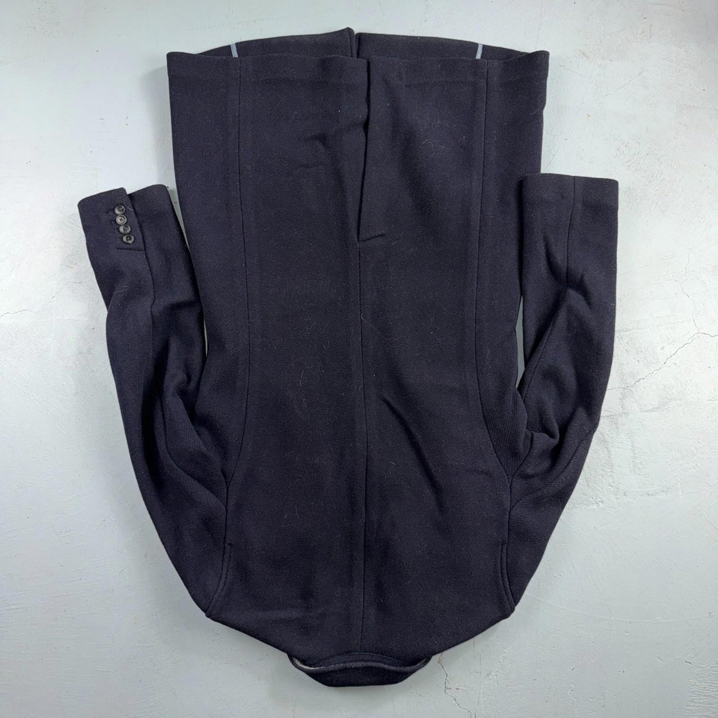 Gap Trench Coat Mens S Navy Wool Blend Overcoat Lanificio Nello Fabrics Italy