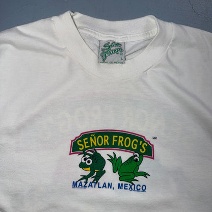 Senor Frogs VTG T Shirt Mexico Travel Club Party Frogs Funny Cute Graphic Colors