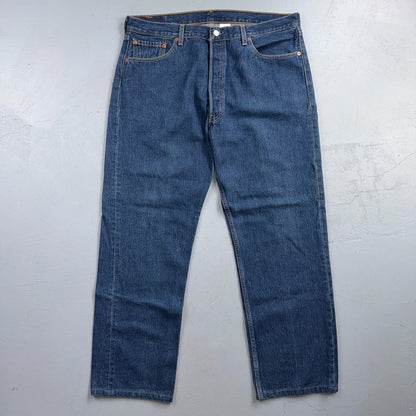 Levis 501 Vintage 90s Y2K XX Straight Leg Jeans Blue Dark Wash 38x32 Act 37x29