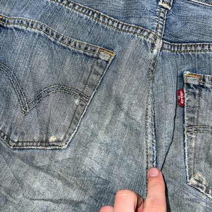 Levis 501 Vintage Y2K XX Straight Leg Jeans Blue Med Wash 33x34 Act 33x33