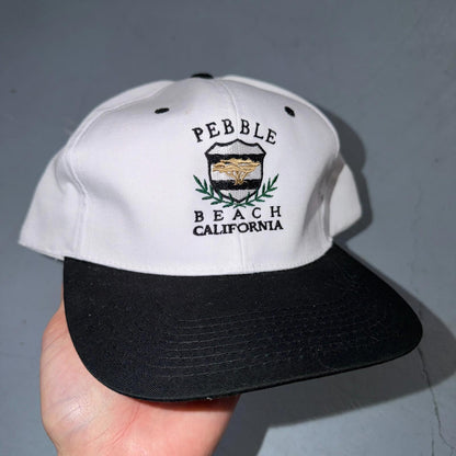Pebble Beach California VTG Hat Baseball Cap Snapback 1980s 80s Ocean Pacific