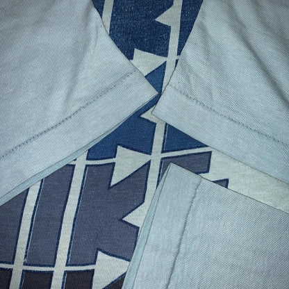 70s Quad Block Print Vintage Nike T Shirt USA Rare Single Stitch Pinwheel Anvil