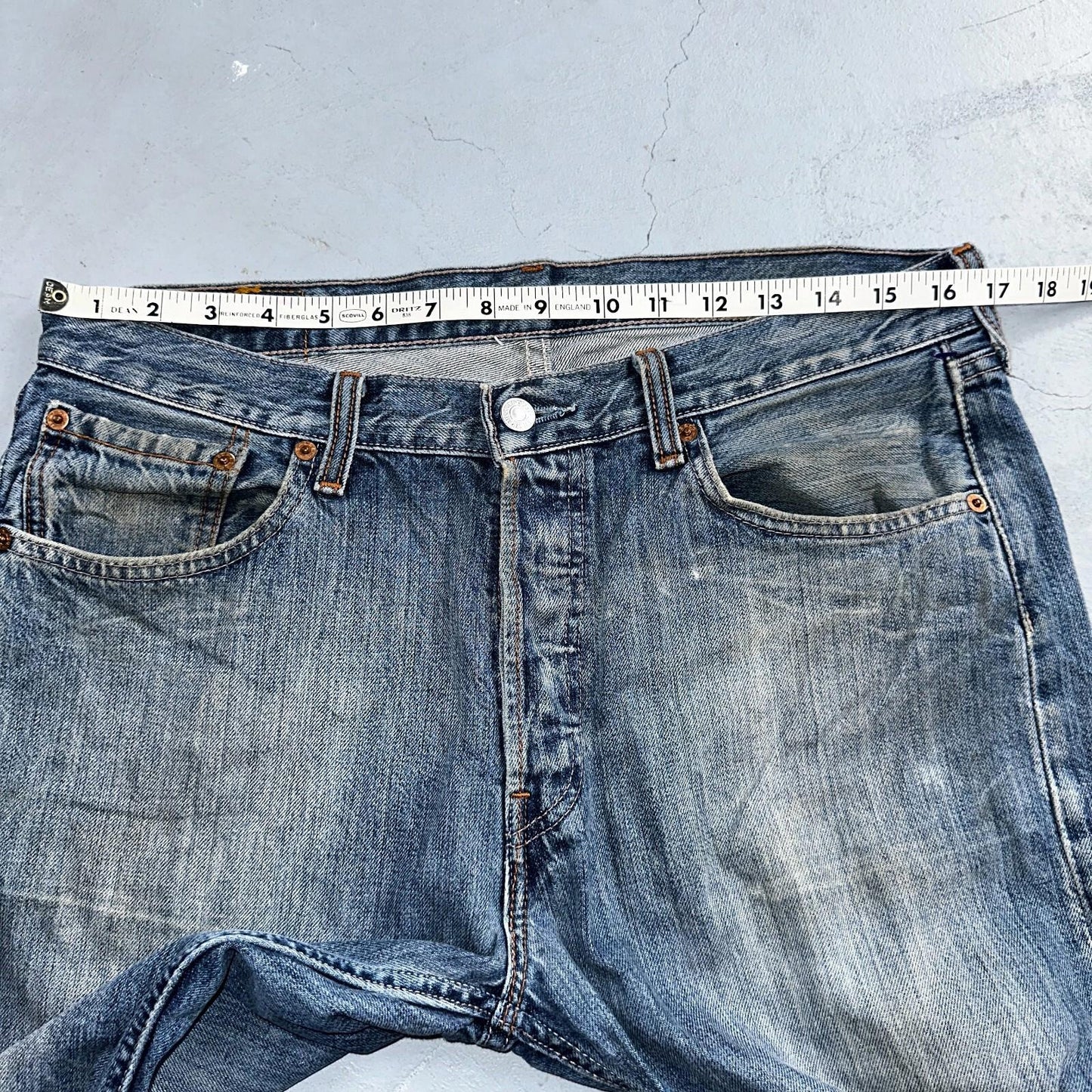 Levis 501 Vintage Y2K XX Straight Leg Jeans Blue Med Wash 33x32 Act 33x30
