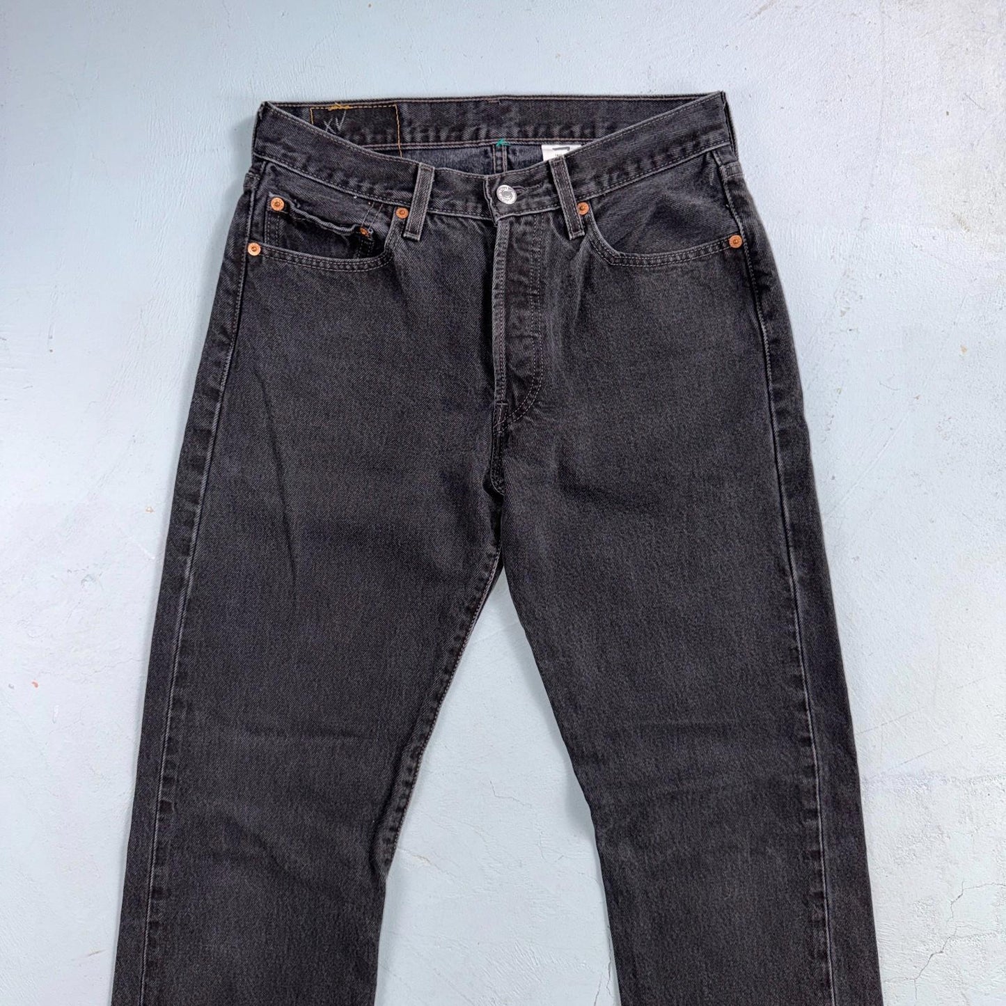 Levis 501 Vintage Y2K 90s XX Straight Leg Jeans Black Med Wash 29x34 Act 28x31