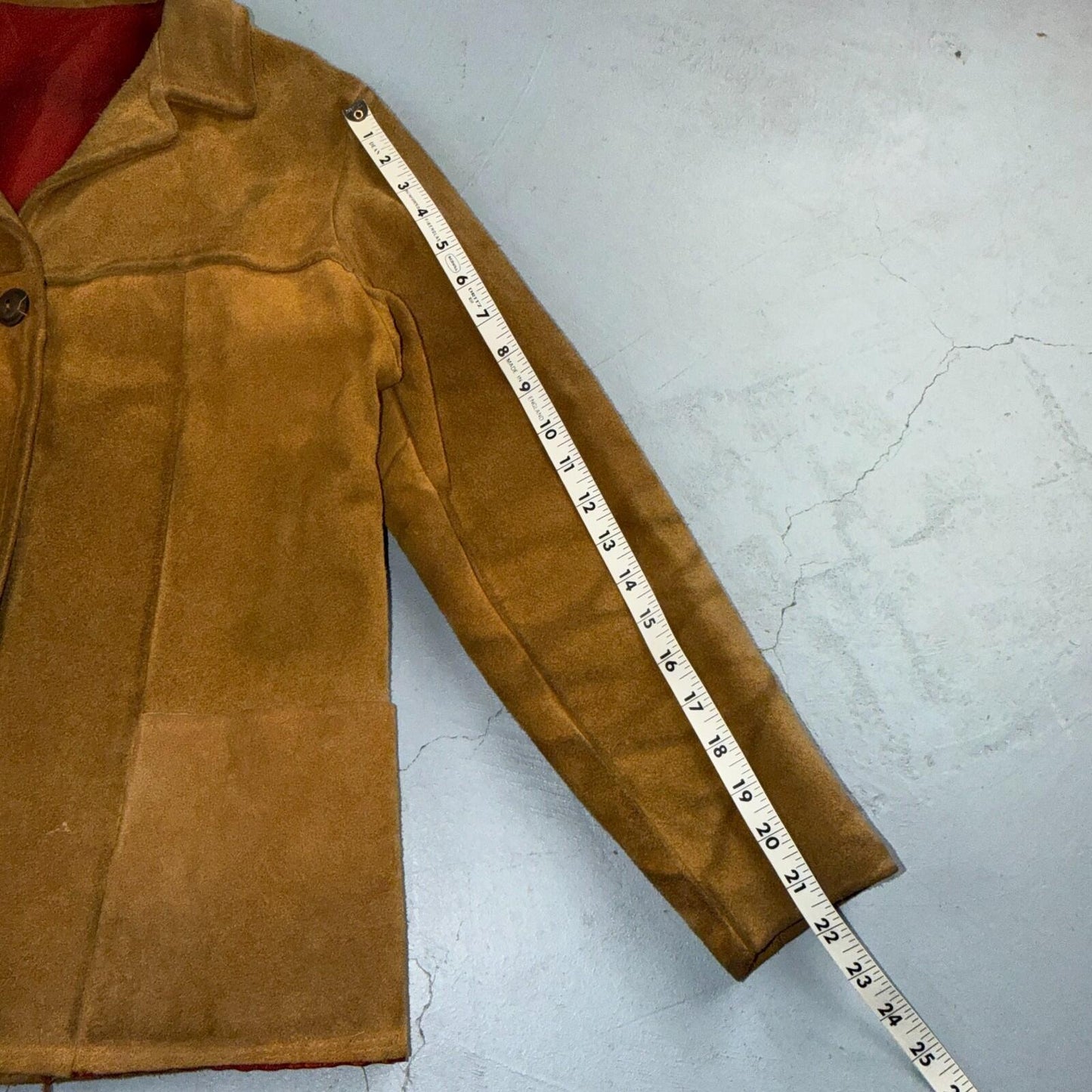 1940s 1950s VTG Brown Suede Jacket Leather Distressed Rockabilly Ricky Chore