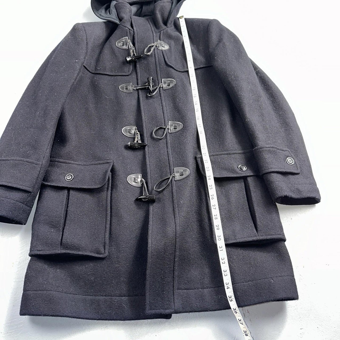L.L. Bean Men S US Navy Anchor Collection Toggle Wool Pea Coat Jacket USA VTG