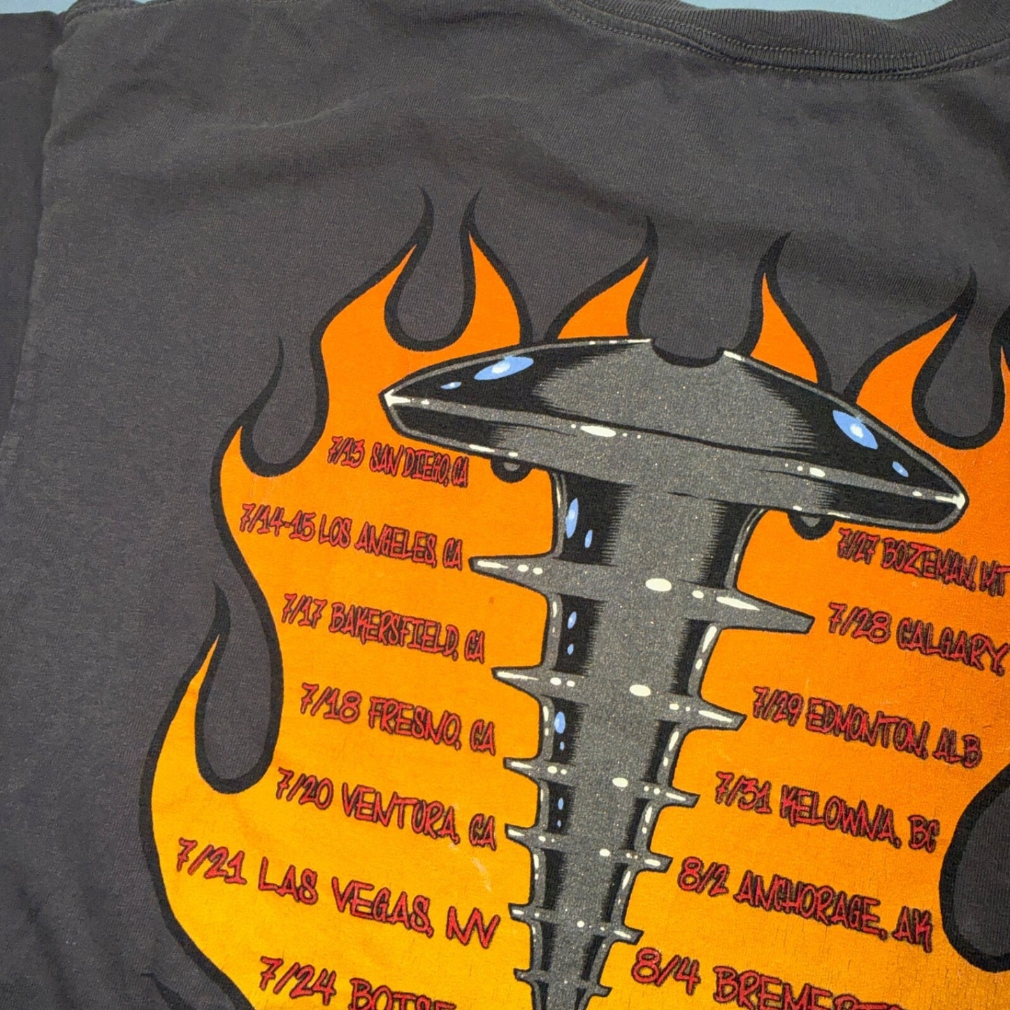 The Offspring USA Made Conspiracy Of One Tour 2000 Grey Anvil T Shirt Band Music