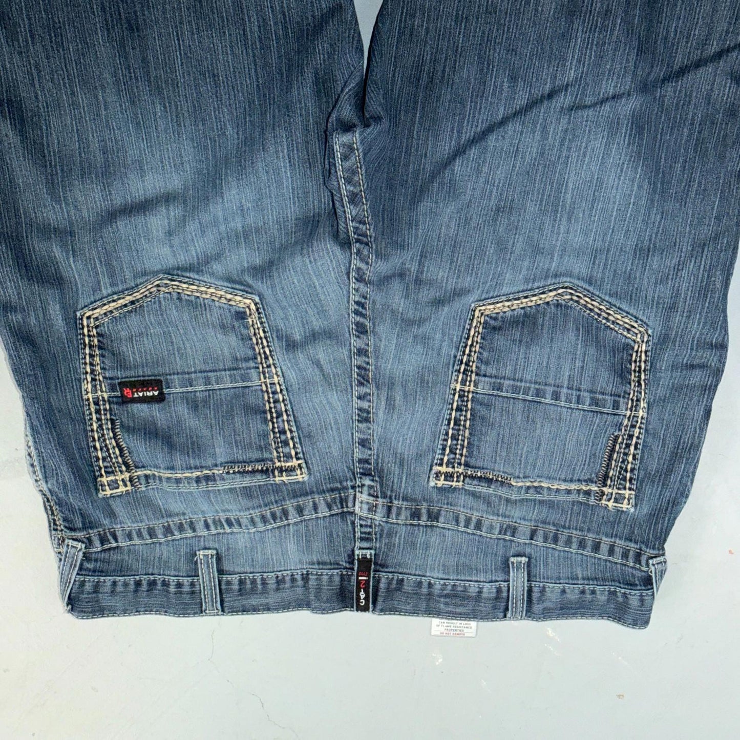 Ariat M4 FR Jeans Mens Blue Flame Resistant Cat 2 Relaxed Boot Cut 42x30 Denim