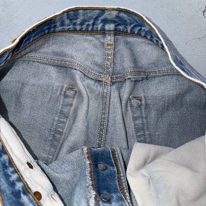 Levis 501 Vintage 90s USA XX Straight Leg Jeans Blue Light Wash 35x33 Act 34x29