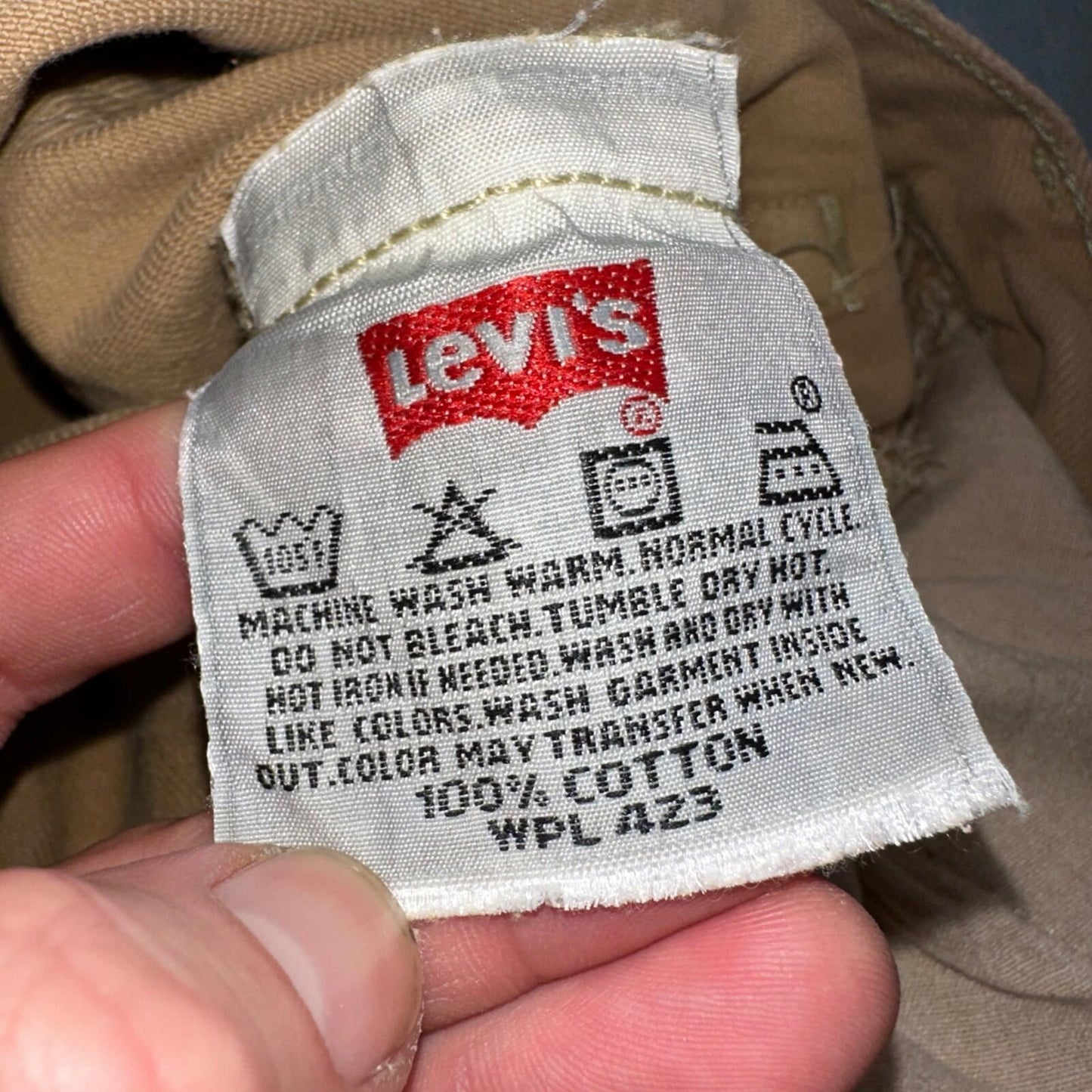 Levis 501 Vintage 90s USA XX Straight Leg Jeans Khaki Brown Wash 42x32 Act 40x32