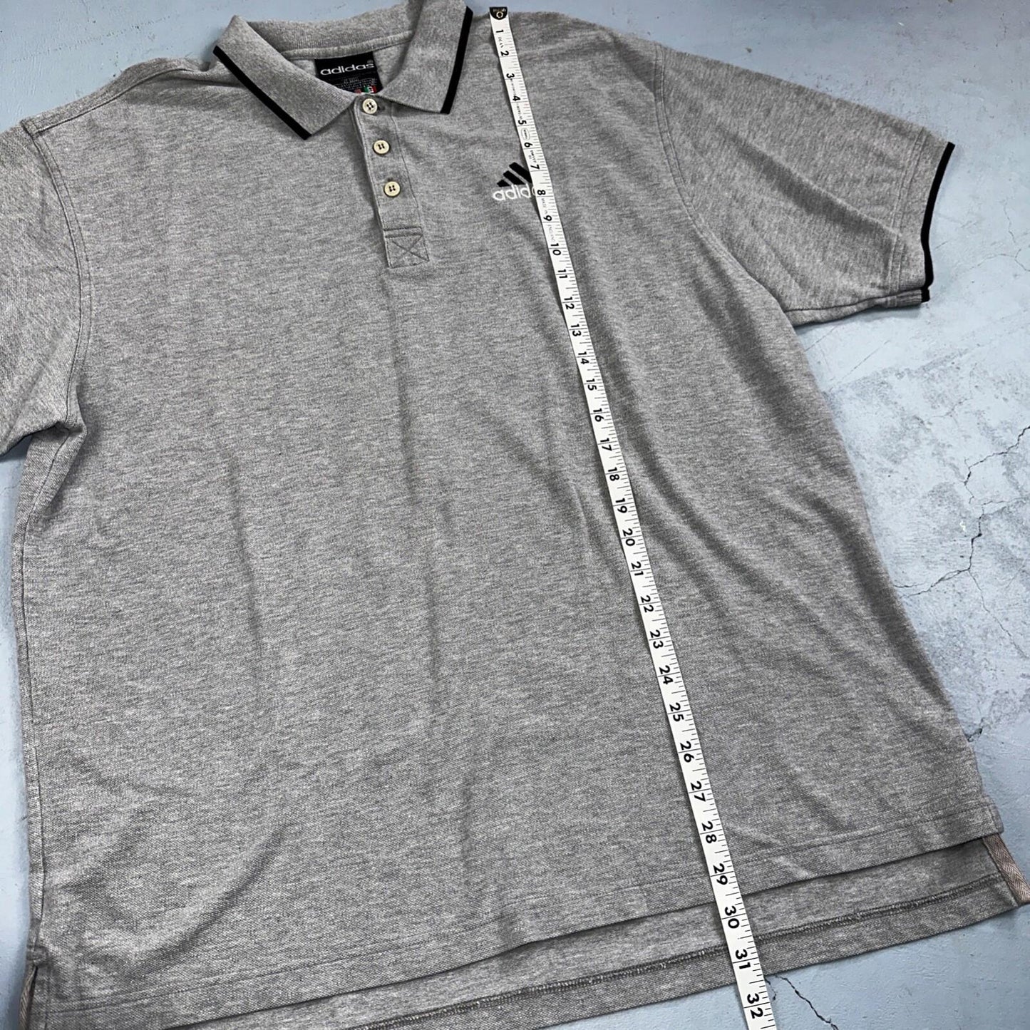 Adidas Gray Polo VTG T Shirt 90s Simple Sport XL Equipment Gym Classy