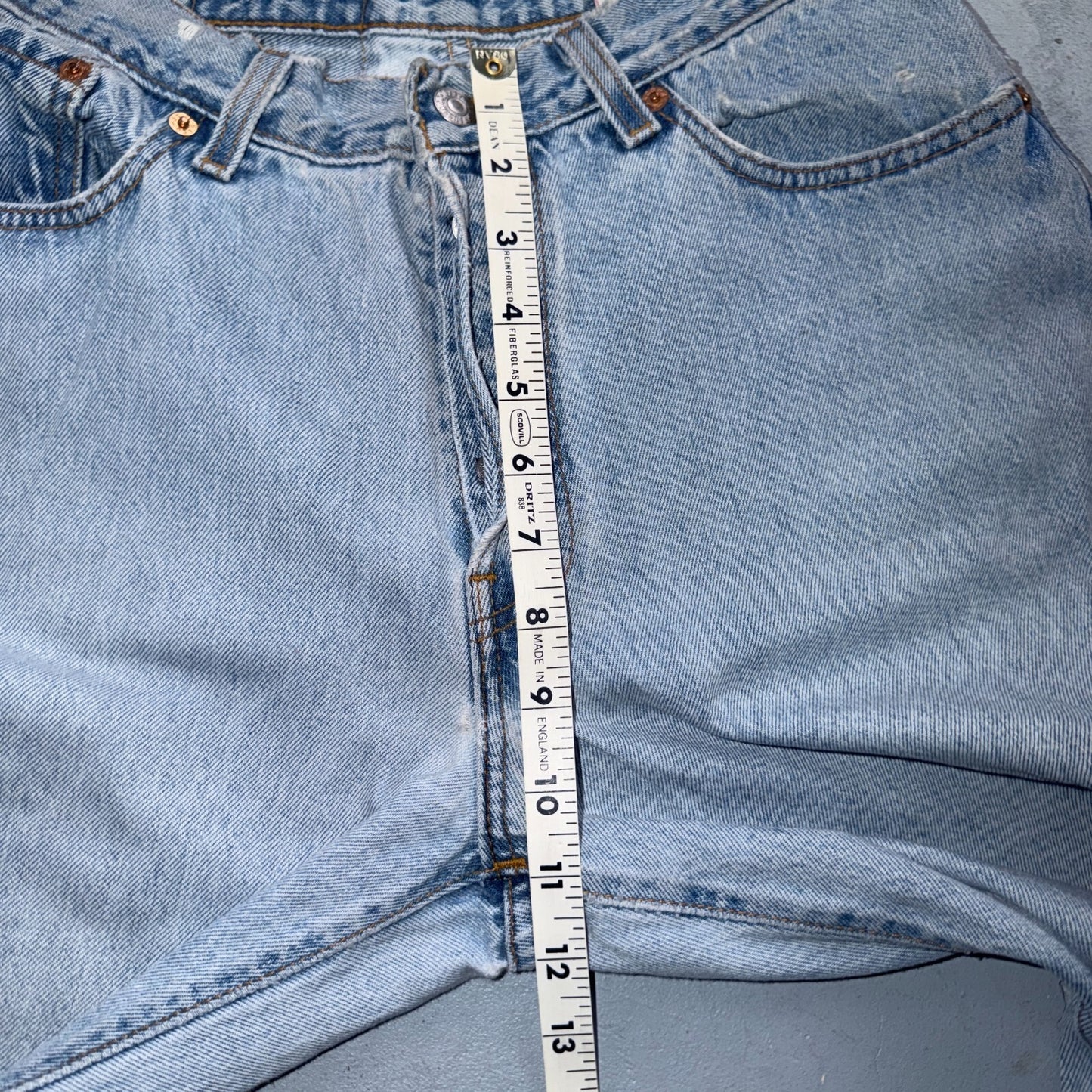 Levis 501 Vintage 90s USA XX Straight Leg Jeans Blue Light Wash Womens Act 27x31