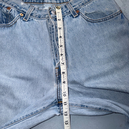 Levis 501 Vintage 90s USA XX Straight Leg Jeans Blue Light Wash Womens Act 27x31