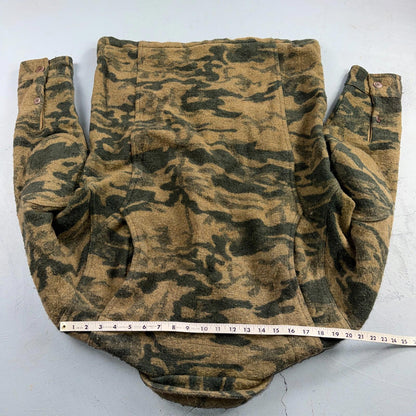 Columbia Gallatin Range Wool Blend Jacket Outfitter Brown Camo M Missing Buttons