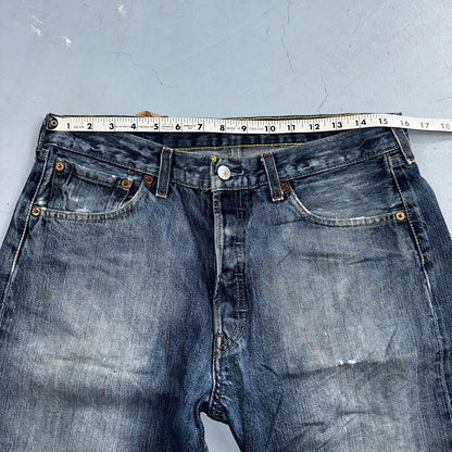 Levis 501 Vintage Y2K XX Straight Leg Jeans Blue Med Wash 33x34 Act 32x31