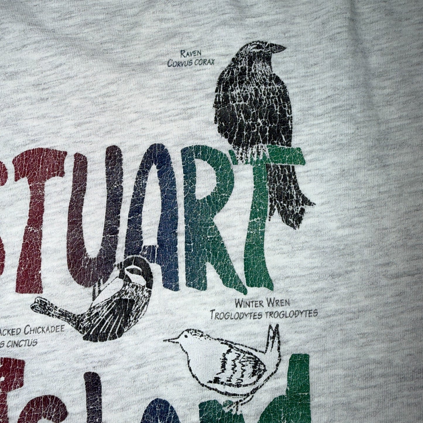 Vintage Stuart Island Washington T Shirt Bird Wildlife Nature Graphic Tee 90s