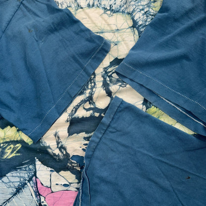 Albert Einstein Batik VTG T Shirt Mosquitohead Style Thrashed 90s Unique RARE
