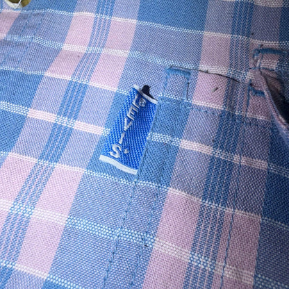 VTG Levis Sutter Creek Flannel Shirt Men’s XL Blue Plaid Blue Label BIG E 90s
