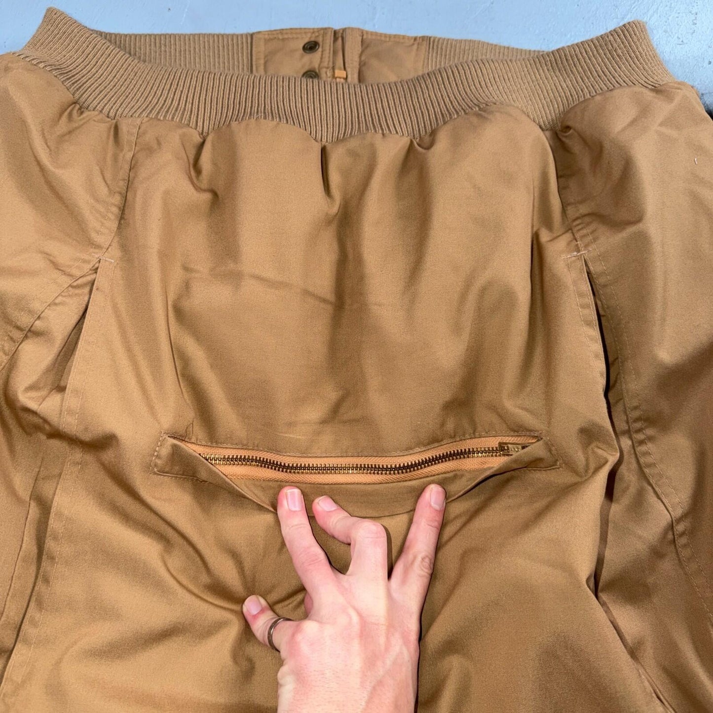 Vintage Fingerhut Fashions Puffer 1970s Brown Cream Mens Ski Coat Size XL 70s