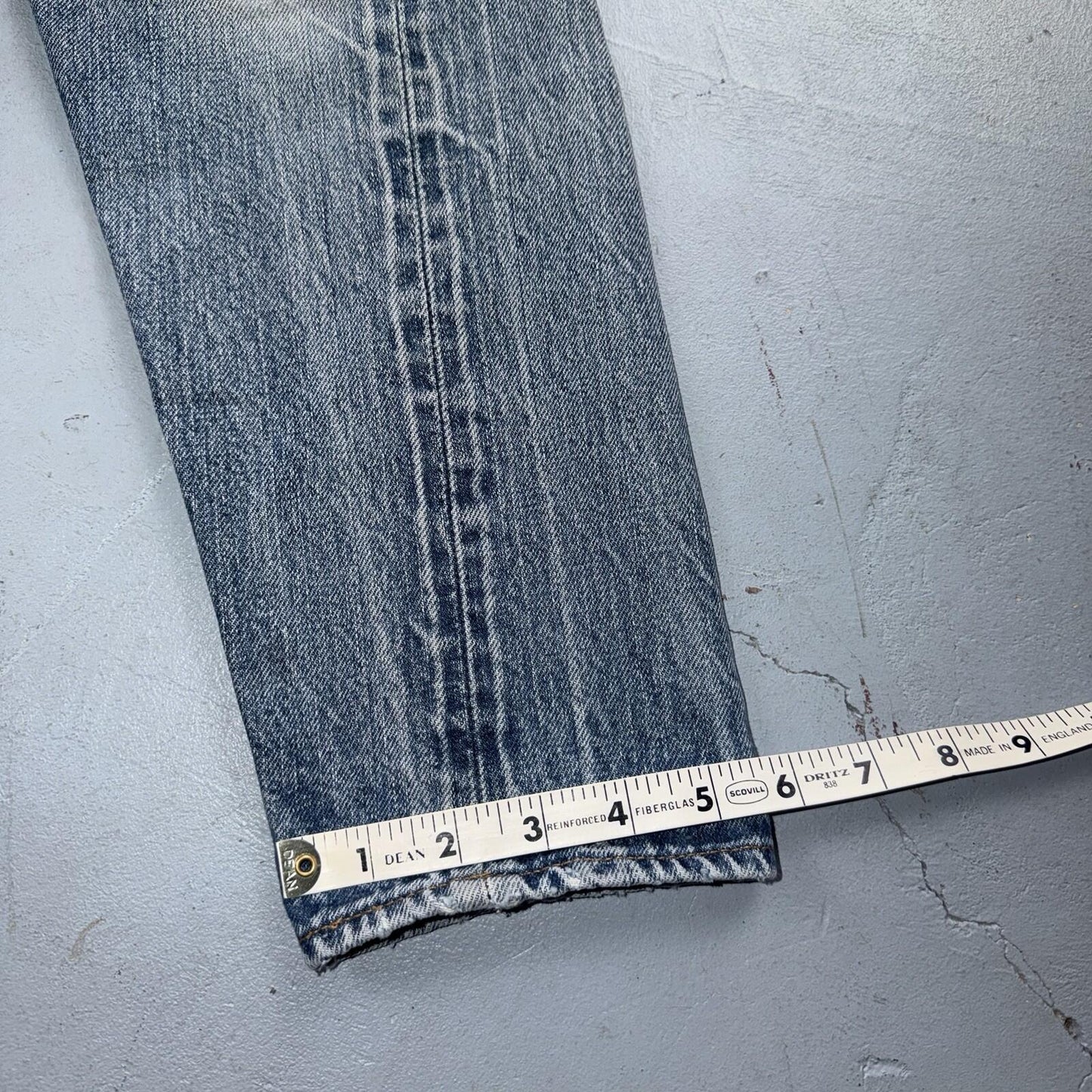 Levis 501 Vintage 70s SS Redline Selvedge USA XX Jeans Light Wash 32x28 Skinny