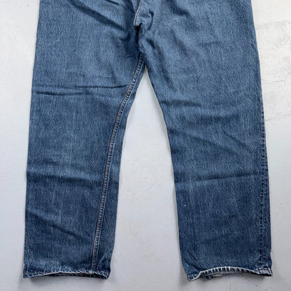 Levis 501 Vintage 80s USA XX Straight Leg Jeans Blue Med Wash 44x32 Act 39x28