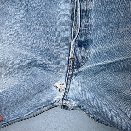 Levis 501 Vintage 90s USA XX Straight Leg Jeans Blue Light Wash 38x38 Act 35x34