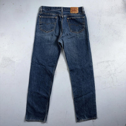 Levis 501 Vintage 90s USA XX Straight Leg Jeans 36x36 Dark Wash Act 33x31