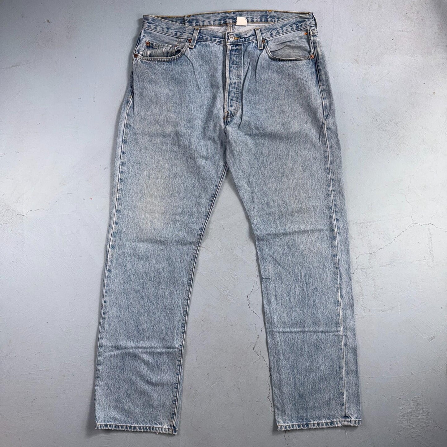 Levis 501 Vintage Y2K 90s XX Straight Leg Jeans Blue Light Wash 38x34 Act 36x34