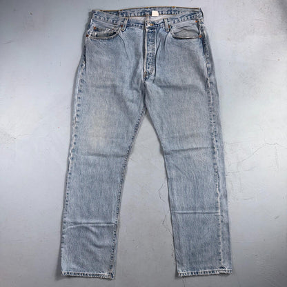 Levis 501 Vintage Y2K 90s XX Straight Leg Jeans Blue Light Wash 38x34 Act 36x34