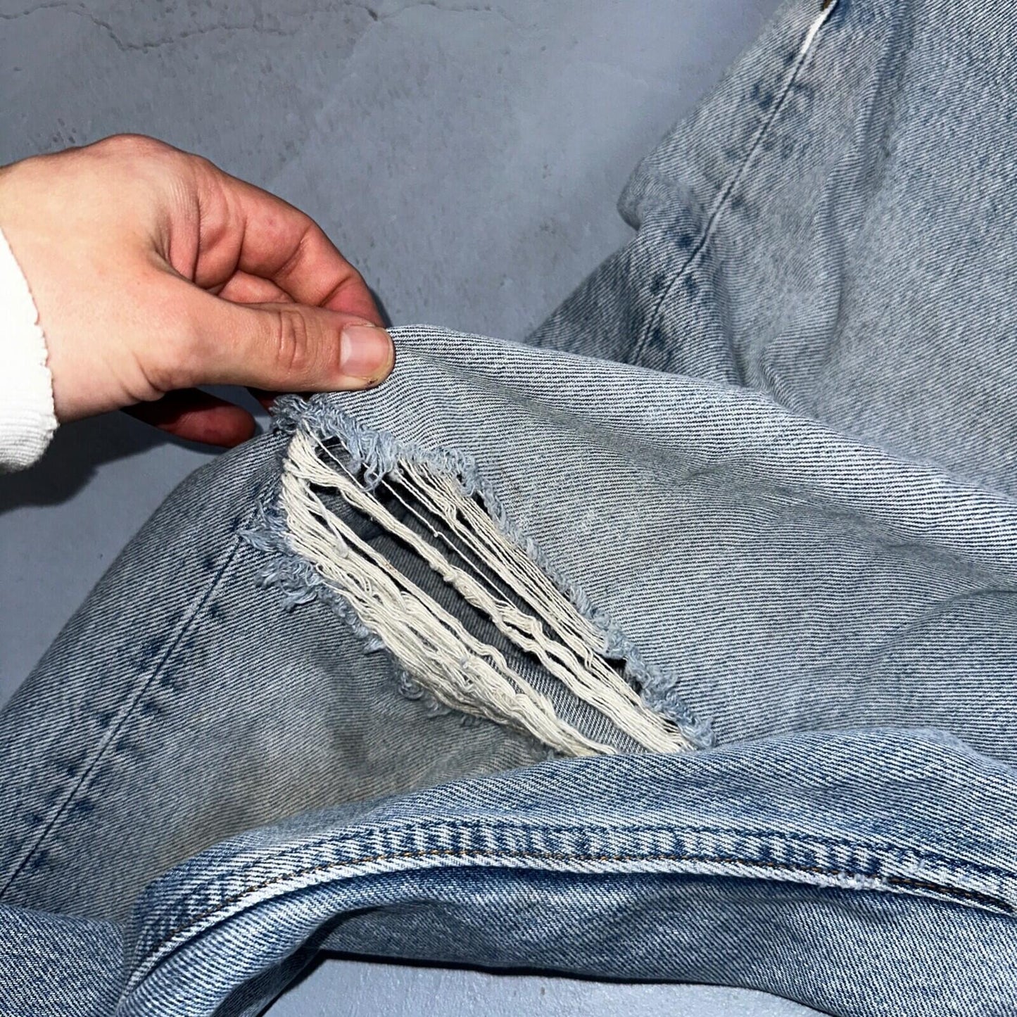Levis 501 Vintage 90s Mexico Straight Leg Jeans 40x32 Y2K Light Wash Act 38x30