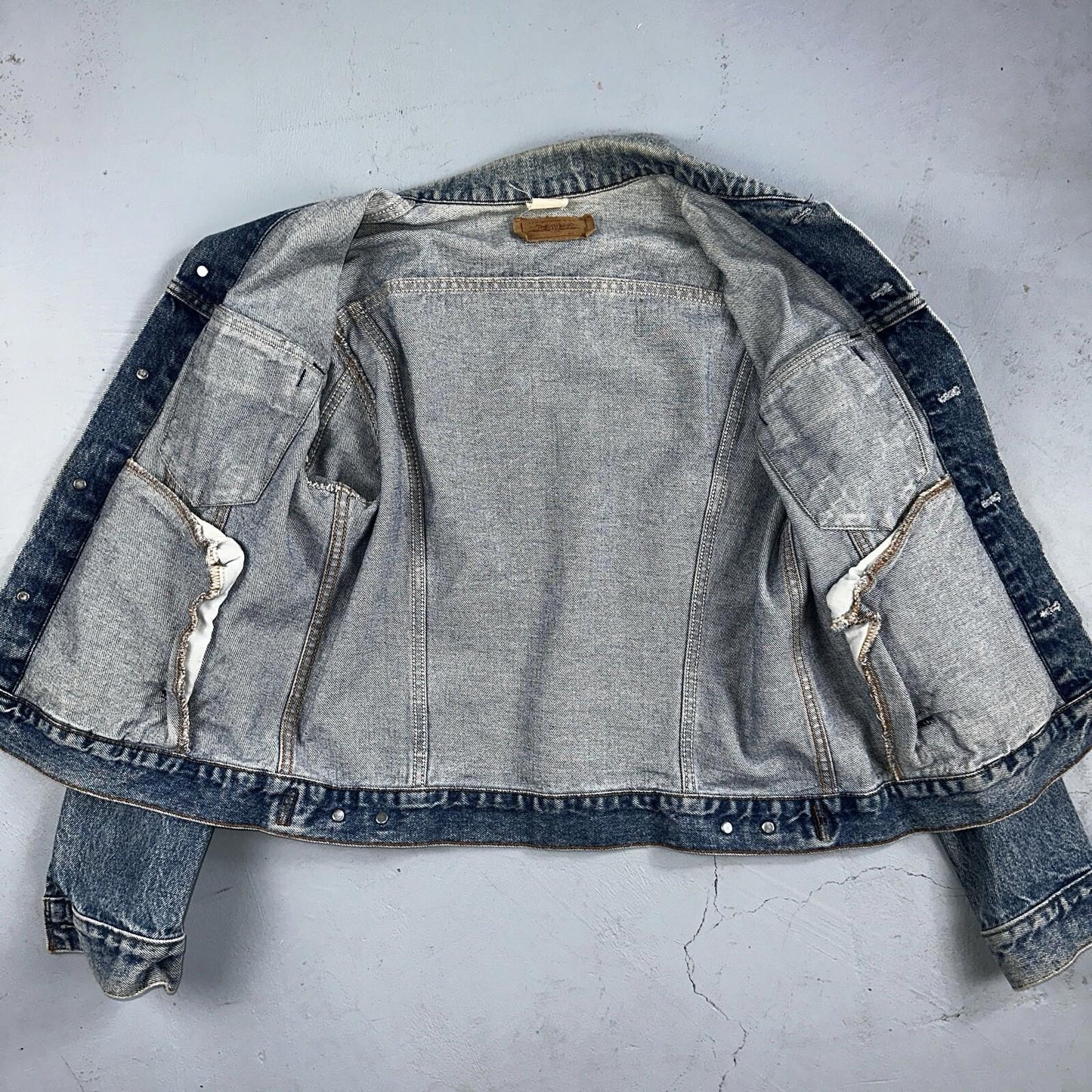 Levis VTG Denim Size 42 Type 3 III Trucker Jean Jacket Med Blue Wash 1980s 80s