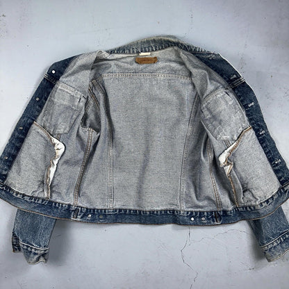 Levis VTG Denim Size 42 Type 3 III Trucker Jean Jacket Med Blue Wash 1980s 80s
