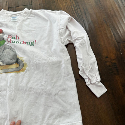 Christmas Cat Funny Vintage T Shirt Angry Peaved Not Happy Love Long Sleeve