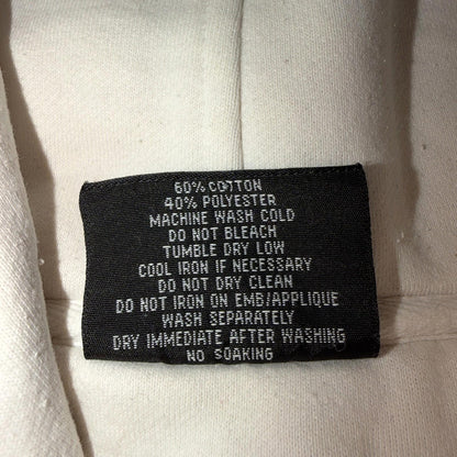 VTG Southpole Hoodie Mens M White Urban Streetwear Drawstring Spell Out Y2K