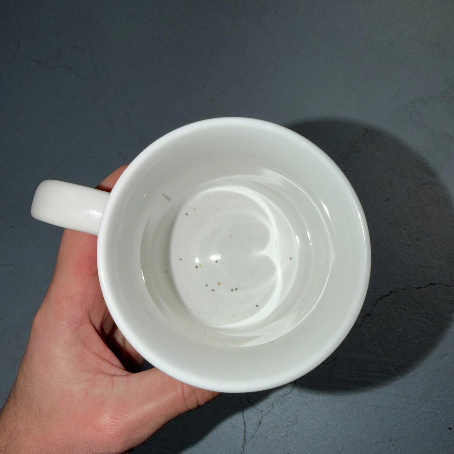 VTG Pier 1 Imports For A Change Coffee Mug Cup White Blue Print Store Promotion