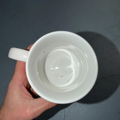 VTG Pier 1 Imports For A Change Coffee Mug Cup White Blue Print Store Promotion