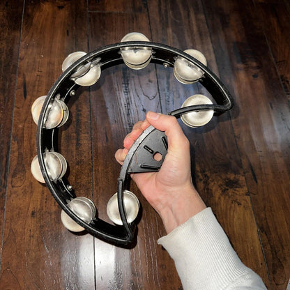 Rhythm Tech DST Drum Set Tambourine Mountable Black Nickel Jingles VTG USA
