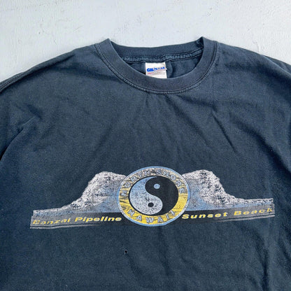 Banzai Pipeline Long Sleeve XL VTG T Shirt Rock Band Music Grunge Ying Yang Y2K