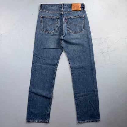 Levis 501 Vintage 90s USA XX Straight Leg Jeans Blue Med Wash 33x34 Act 31x31
